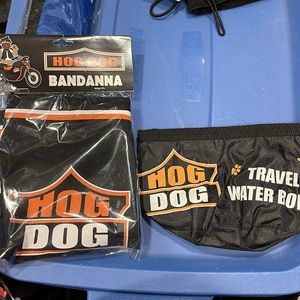 Harley Like bandana and matching water bowl